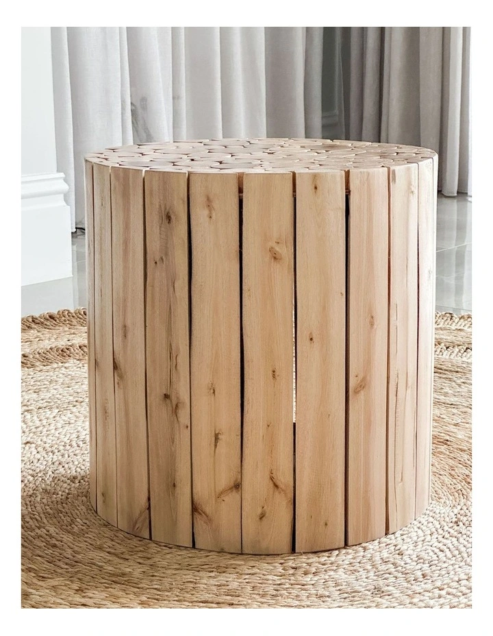 Fab Habitat Musca Round Wooden Side Table in Natural image 4