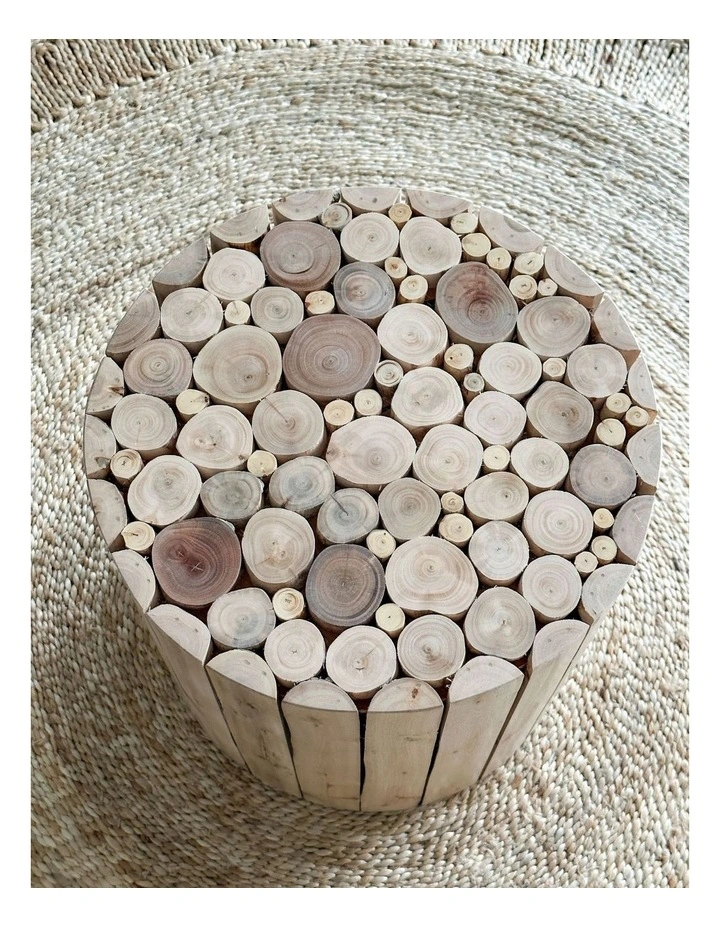 Fab Habitat Musca Round Wooden Side Table in Natural image 6