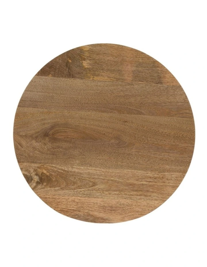 Fab Habitat Faye Small Wooden Round Coffee Table in Natural and Black image 4