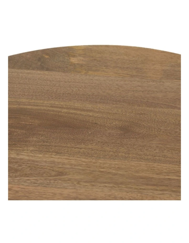 Fab Habitat Faye Small Wooden Round Coffee Table in Natural and Black image 5