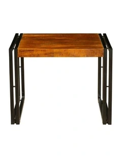 Fab Habitat Astra Small Wooden Coffee Table - 60cm in Natural and Black