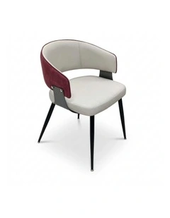 Burgundy Red Dining Chairs Set Upholstered Crocodile Back Luxury Kitchen