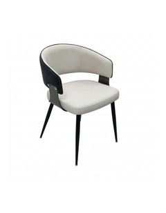 Black Upholstered Dining Chair Crocodile Back Luxury Kitchen Seat Design