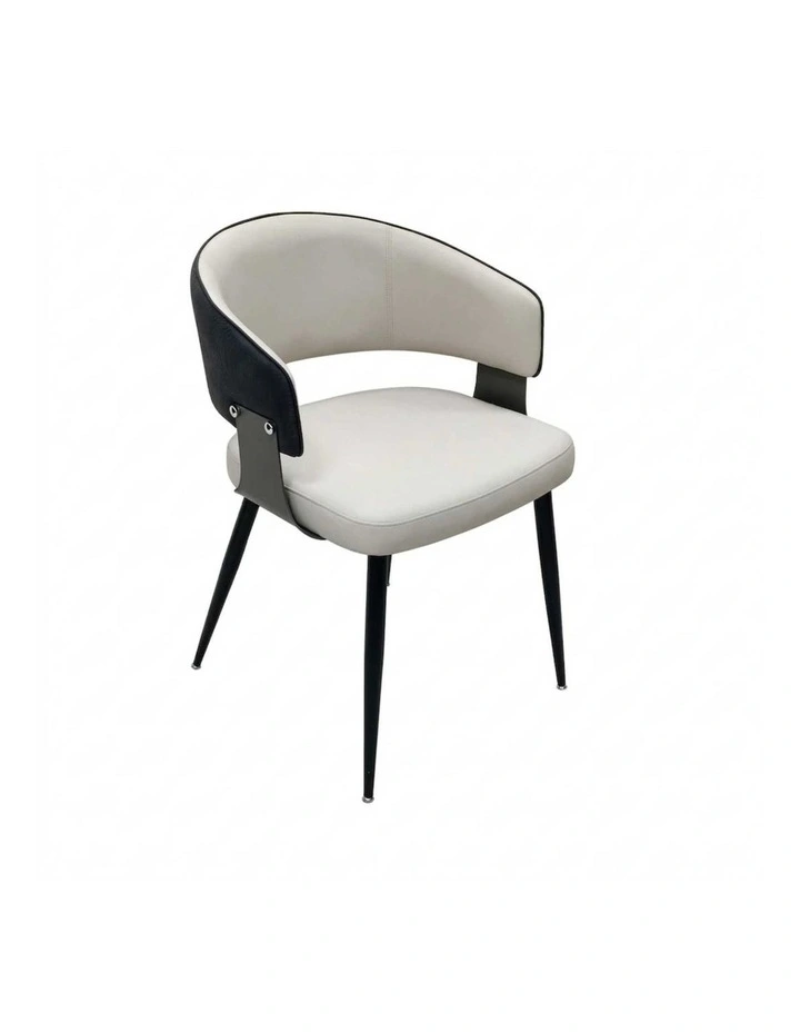 Black Upholstered Dining Chair Crocodile Back Luxury Kitchen Seat Design image 1