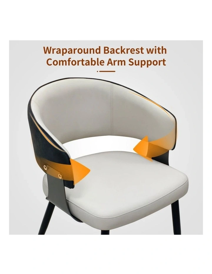 Black Upholstered Dining Chair Crocodile Back Luxury Kitchen Seat Design image 6