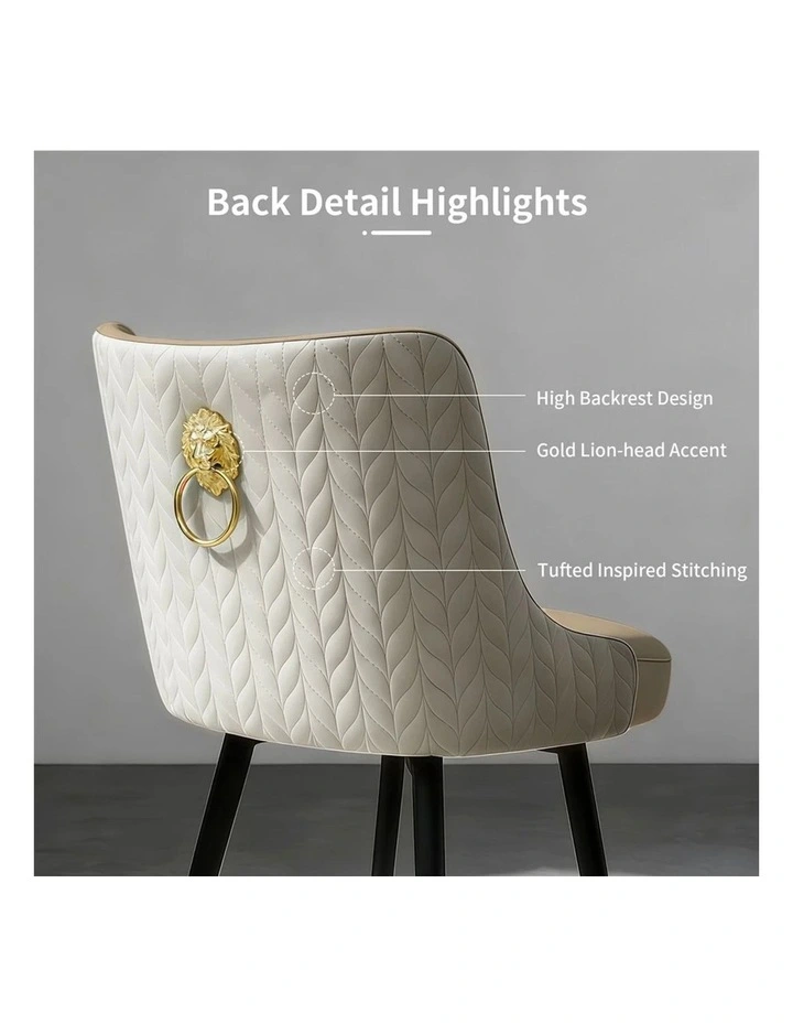 Light Khaki Swivel Bar Stool Upholstered Leather Modern Kitchen Chair image 5