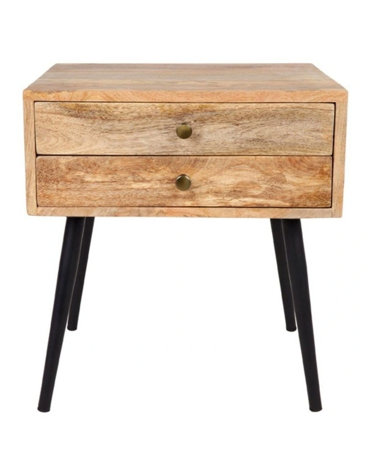 Fab Habitat Zen Mango Wood Modern Rectangle Storage Side Table in Natural image 1