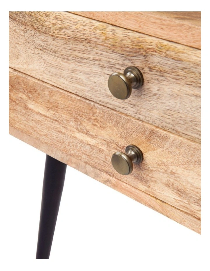 Fab Habitat Zen Mango Wood Modern Rectangle Storage Side Table in Natural image 5