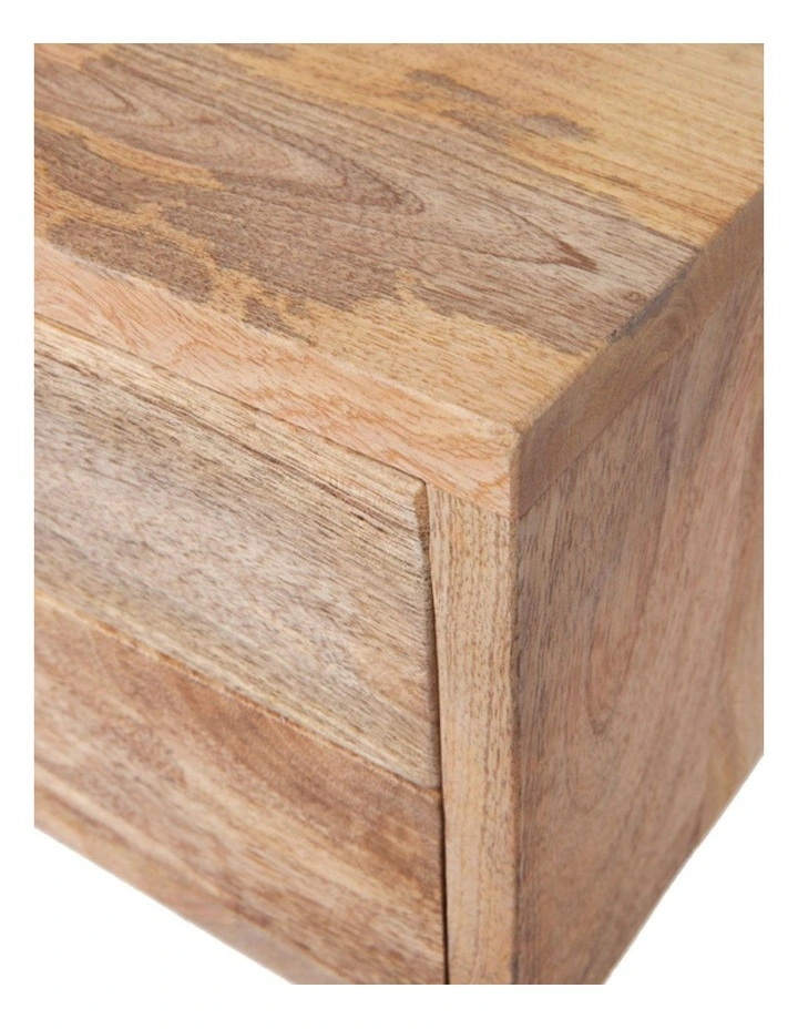 Fab Habitat Zen Mango Wood Modern Rectangle Storage Side Table in Natural image 6