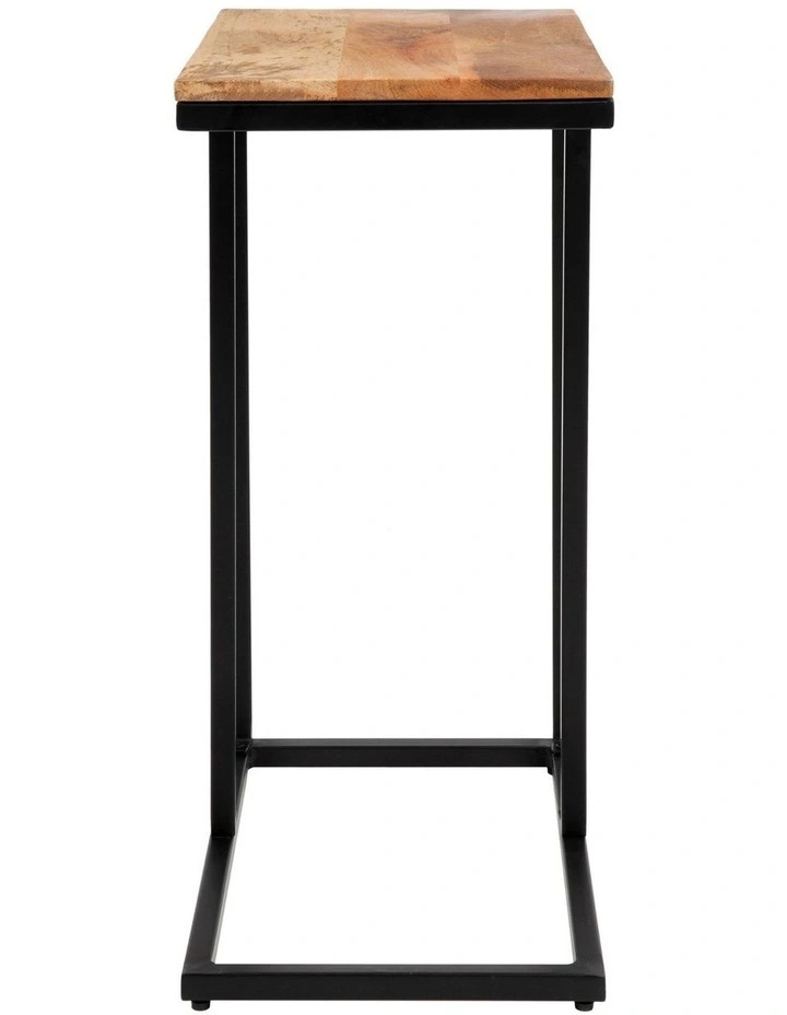 Fab Habitat Bhumi C-Shaped Mango Wood Side Table in Natural image 3