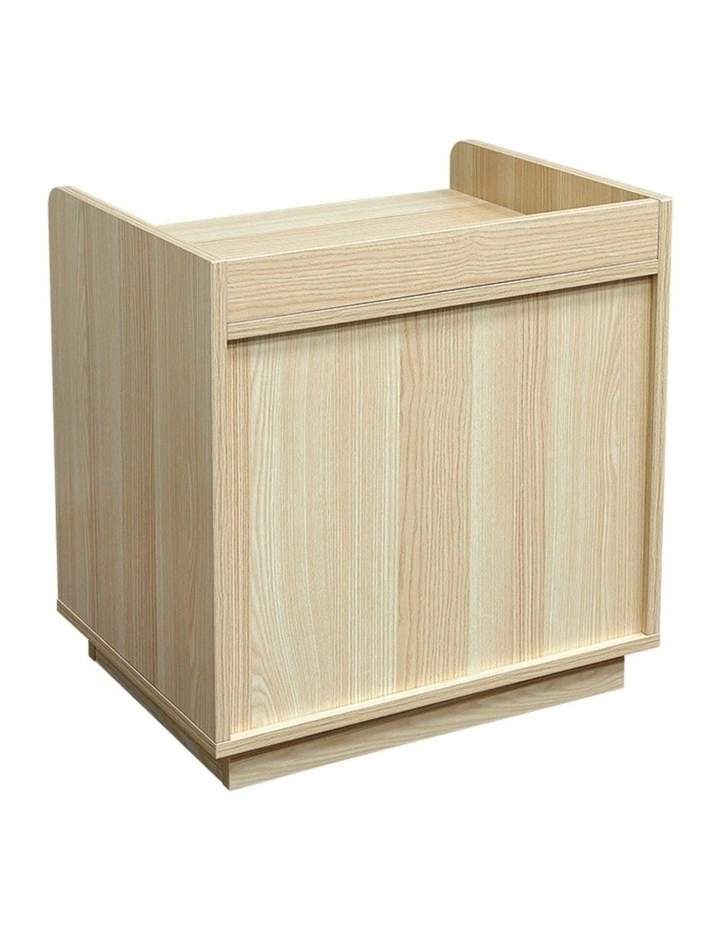 Fab Habitat Raka Bedside Table with 2 Drawers in White and Natural image 4