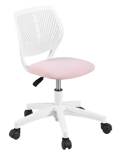 Artiss Ergonomic Office Chair Armless Study Chair Height Adjustable for Girls Boys Teens Pink