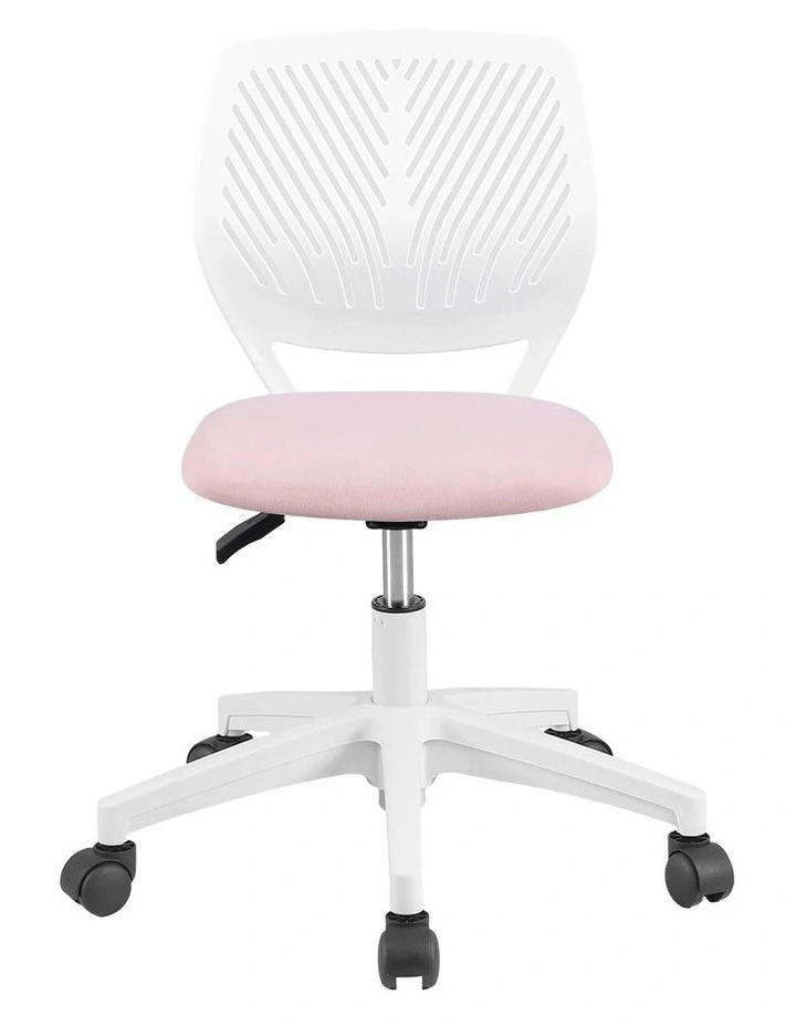 Artiss Ergonomic Office Chair Armless Study Chair Height Adjustable for Girls Boys Teens Pink image 3