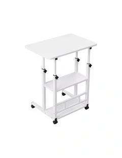 Artiss Laptop Desk Height Adjustable Mobile Workstation Computer Desks 60CM White