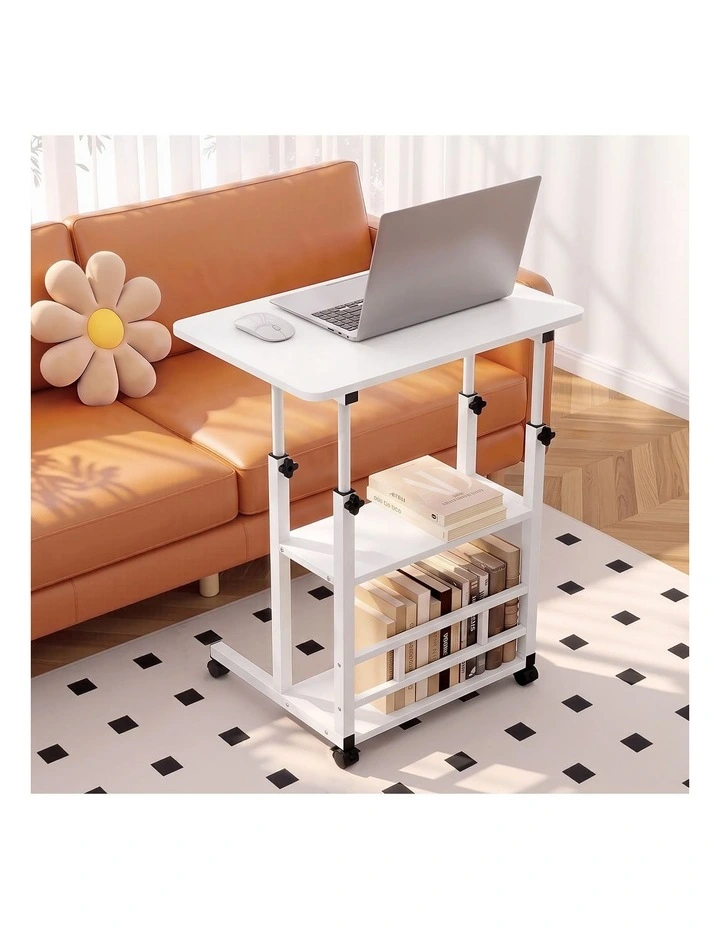 Artiss Laptop Desk Height Adjustable Mobile Workstation Computer Desks 60CM White image 6