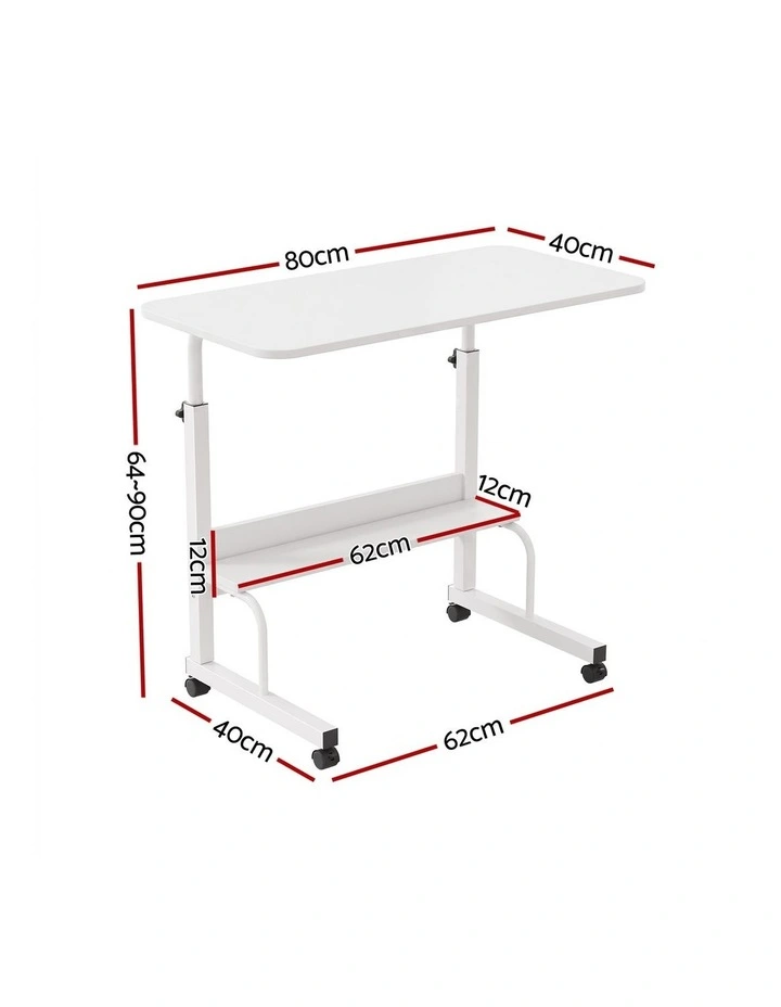 Artiss Laptop Desk Portable Sit Stand Desks Height Adjustable Workstation 80CM White image 2