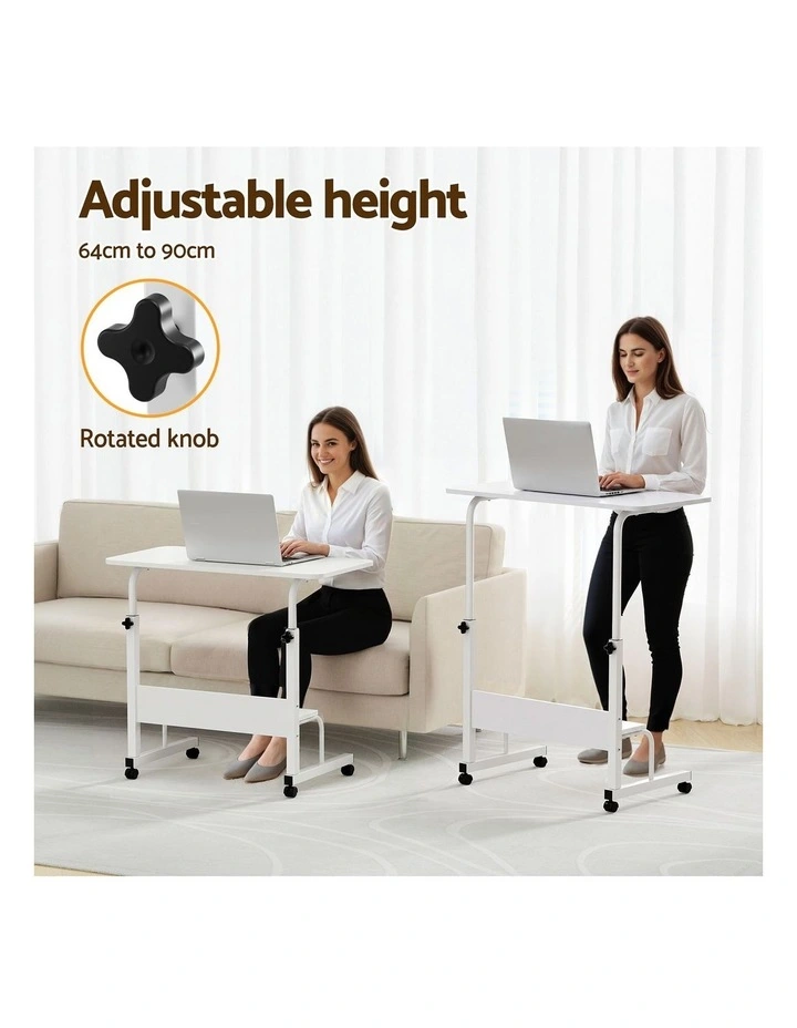 Artiss Laptop Desk Portable Sit Stand Desks Height Adjustable Workstation 80CM White image 5