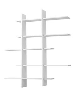 Artiss 15-Section Wall Mounted Floating Bookshelf Display Rack 116x18x129cm