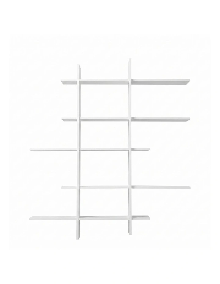 Artiss 15-Section Wall Mounted Floating Bookshelf Display Rack 116x18x129cm image 3