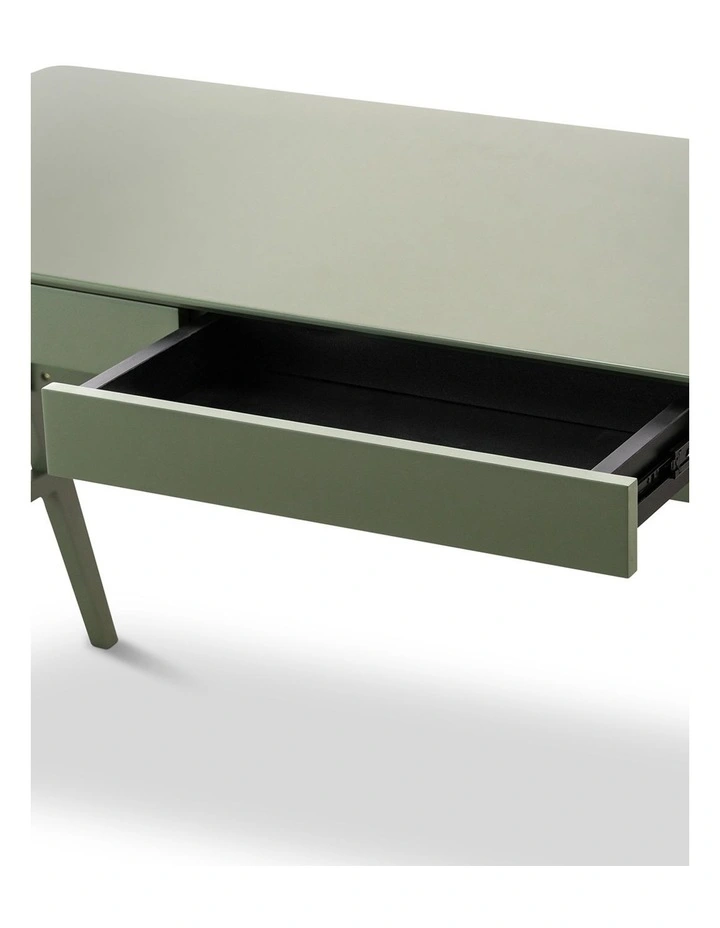 Aleksander 2 Drawer Writing Desk in Olive Green image 4