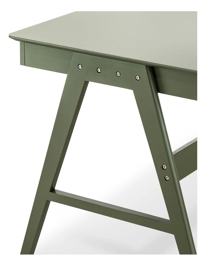 Aleksander 2 Drawer Writing Desk in Olive Green image 5