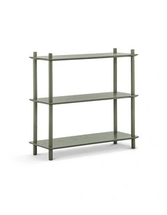Rakk 3 Tier Low Bookshelf in Olive Green