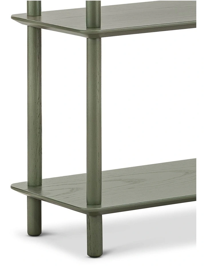 Rakk 3 Tier Low Bookshelf in Olive Green image 3