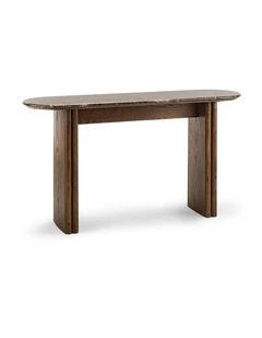 Erecelia 140cm Dark Emperador Marble Console Table