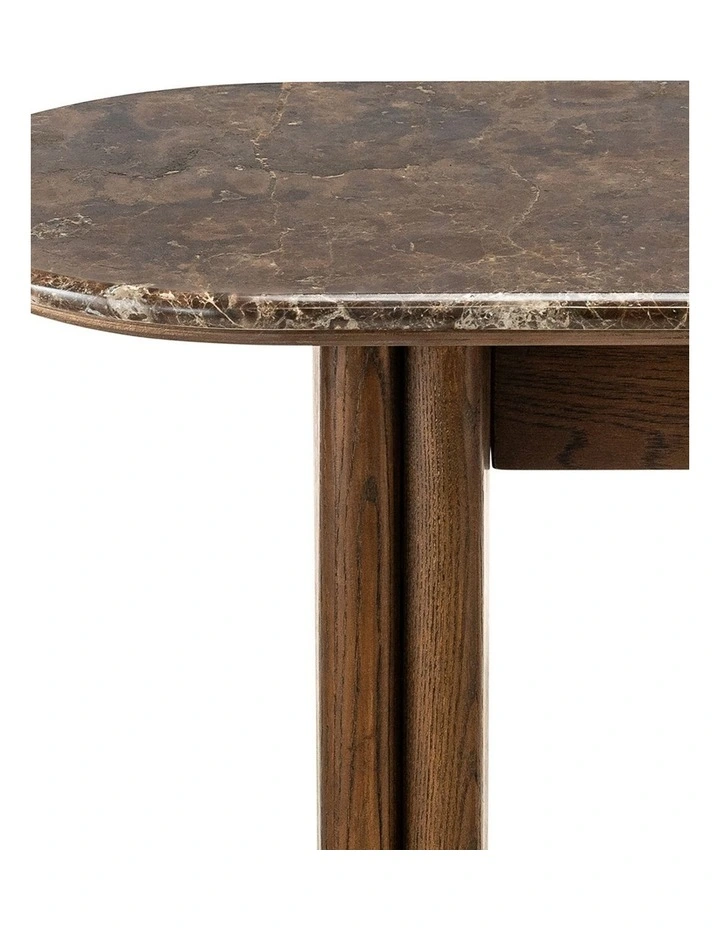Erecelia 140cm Dark Emperador Marble Console Table image 5