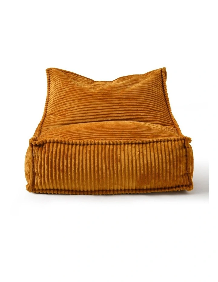 Cadence & Co. Mini Wilde Ribbed Luxe Fleece Beanbag Lounge Cover in Mustard image 3