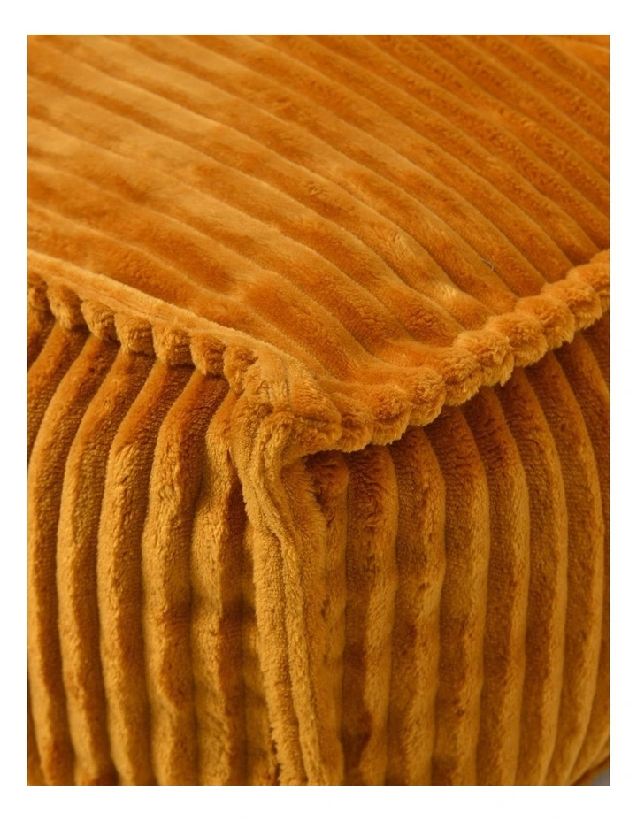 Cadence & Co. Mini Wilde Ribbed Luxe Fleece Beanbag Lounge Cover in Mustard image 4