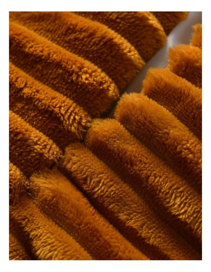 Cadence & Co. Mini Wilde Ribbed Luxe Fleece Beanbag Lounge Cover in Mustard image 5