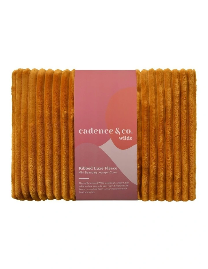 Cadence & Co. Mini Wilde Ribbed Luxe Fleece Beanbag Lounge Cover in Mustard image 6