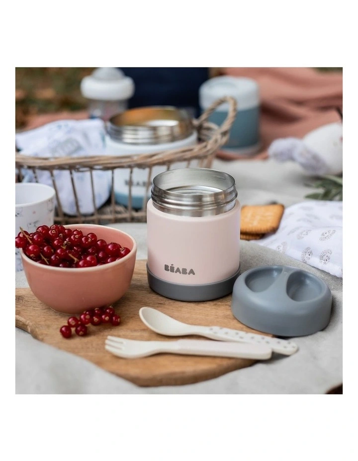 Stainless Steel Insulated Food Jar 300ml - Dark Mist/Light Pink image 4