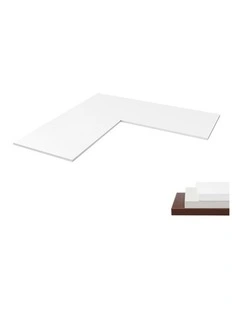Brateck L-Shape 90 Particle Board Desk Board - White