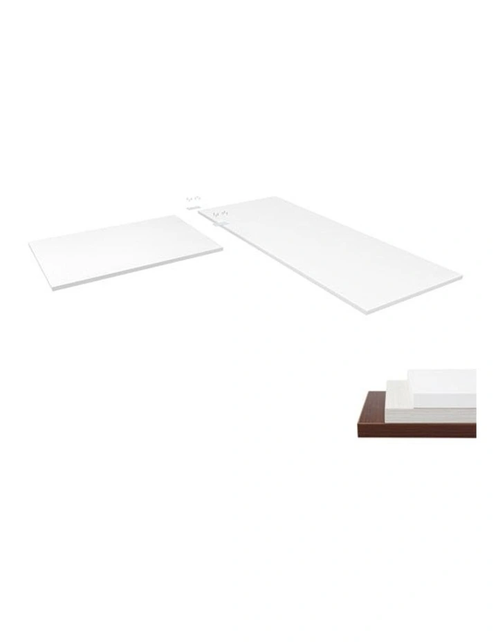 Brateck L-Shape 90 Particle Board Desk Board - White image 2