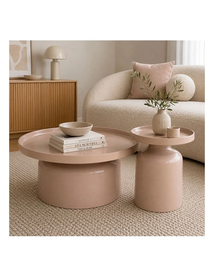 Pillar Round Metal Side Table image 3
