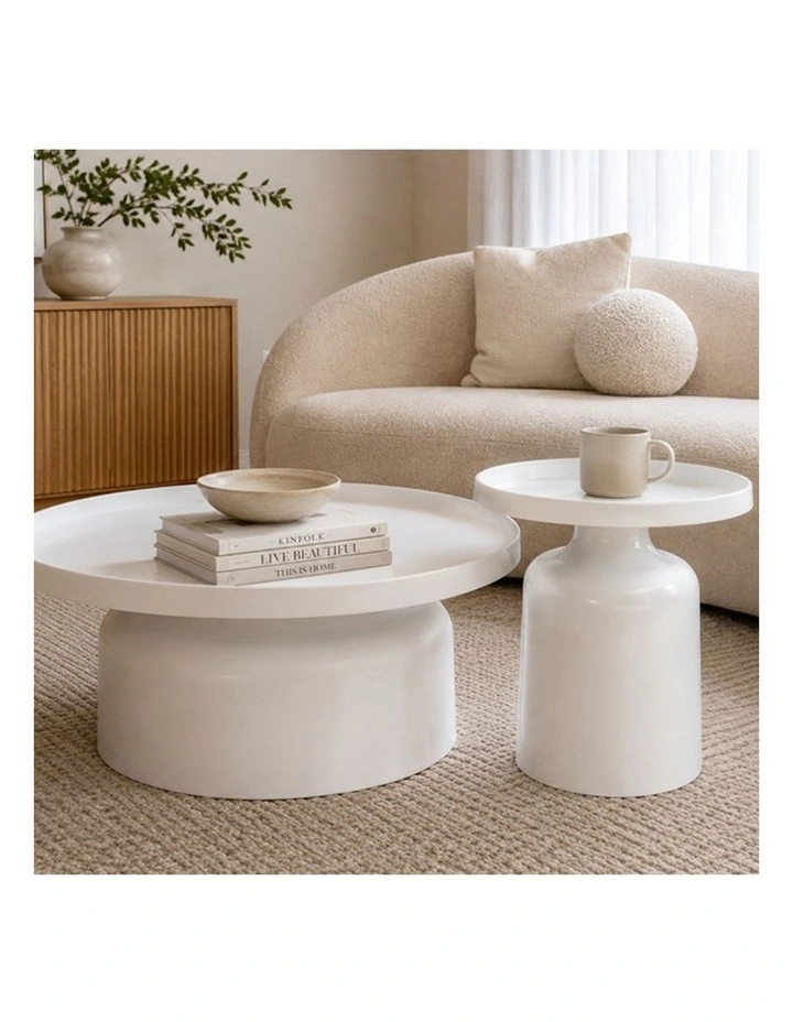 Pillar Round Metal Coffee Table image 3