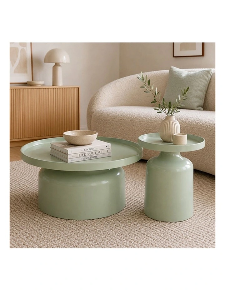 Pillar Round Metal Coffee Table image 3