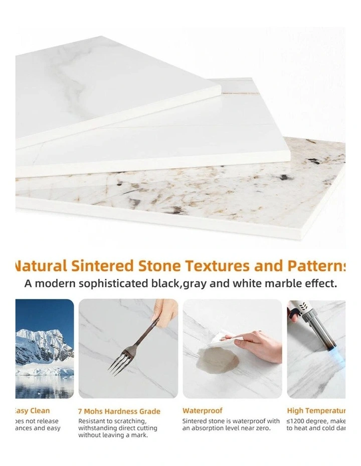 Golden Geometric End Table With White Marble Top And Shelf image 6