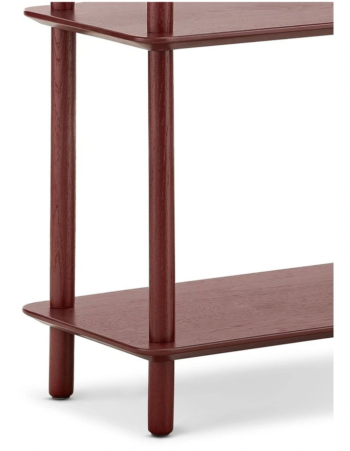 Rakk 3 Tier Low Bookshelf in Burgundy Red image 3