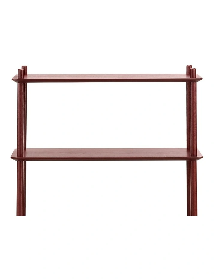 Rakk 3 Tier Low Bookshelf in Burgundy Red image 6