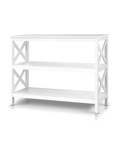 HOMFURN White 3-Tier Console Table 1cm