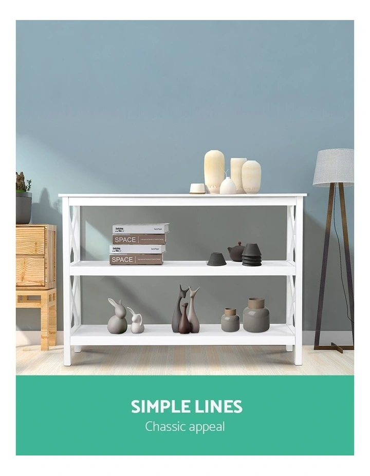 HOMFURN White 3-Tier Console Table 1cm image 4