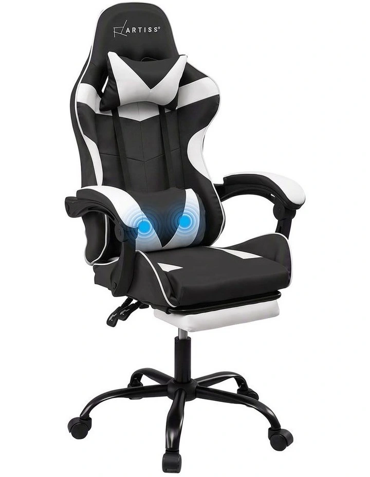 Artiss Ergonomic Gaming Office Chair with 2 Point Message Black image 1