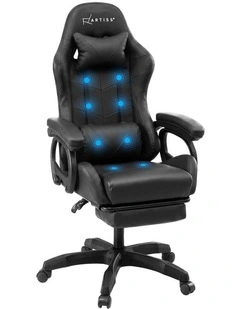 Artiss Gaming Office Chair with 8 Point Message Reline Ergonomic Black