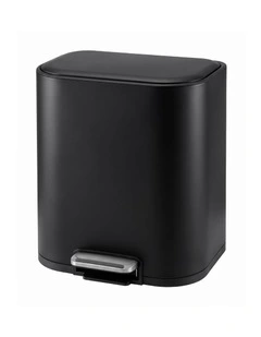 Cefito 20L Trash Bin Steel Pedal Bins Soft Close Kitchen Rubbish Waste Can Black