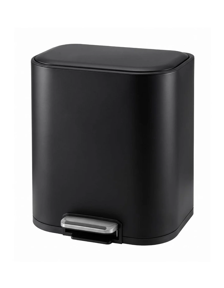 Cefito 20L Trash Bin Steel Pedal Bins Soft Close Kitchen Rubbish Waste Can Black image 1
