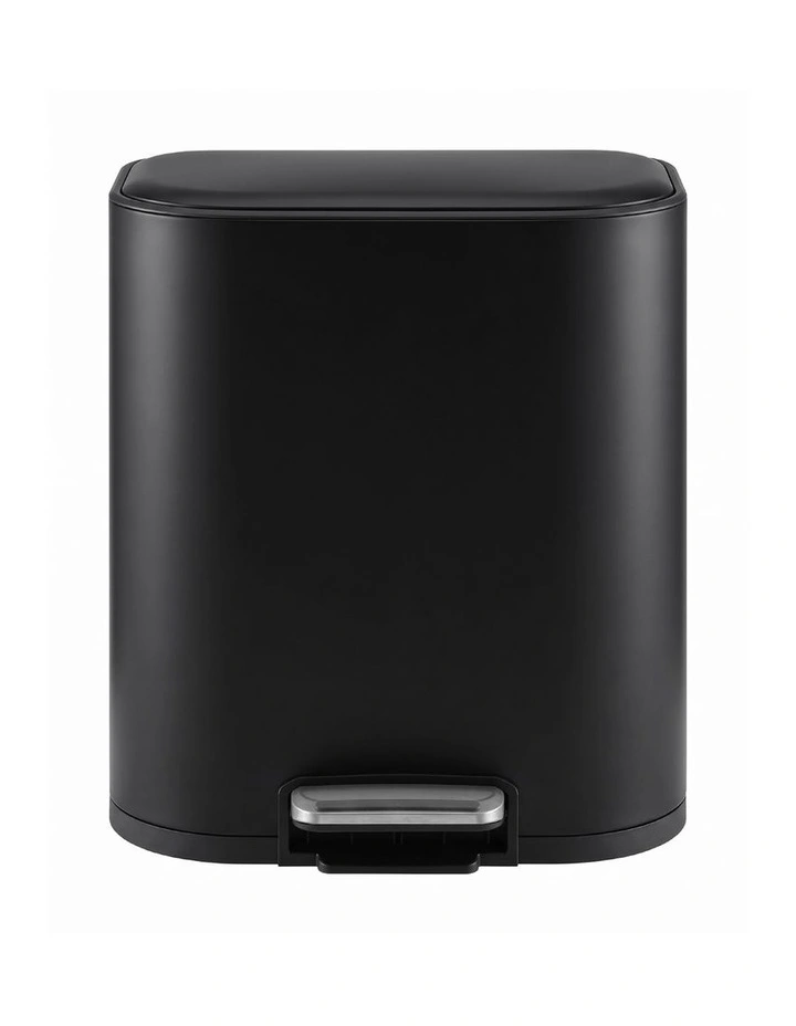 Cefito 20L Trash Bin Steel Pedal Bins Soft Close Kitchen Rubbish Waste Can Black image 3