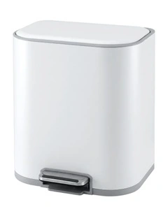 Cefito 20L Trash Bin Steel Pedal Bins Soft Close Kitchen Rubbish Waste Can White